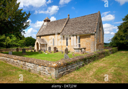 Die alte Kirche am Hailes in der Nähe von Hailes Abbey, Gloucestershire, England. Stockfoto