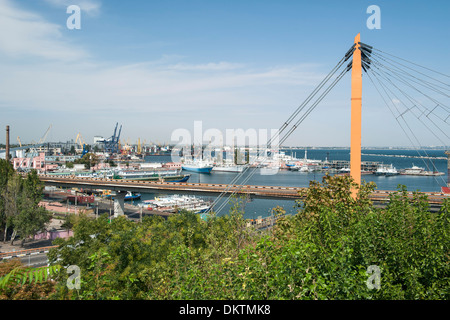 Den Hafen von Odessa am Schwarzen Meer Küste der Ukraine. Stockfoto