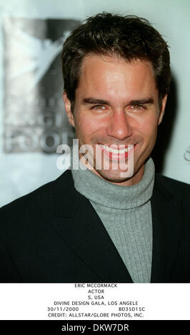 30. November 2000 - göttliches DESIGN GALA LOS ANGELE - ERIC MCCORMACK. SCHAUSPIELER. S, USA. GÖTTLICHEN PLAN GALA, LOS ANGELE.30/11/2000.BD35D15C. CREDIT: (Kredit-Bild: © Globe Photos/ZUMAPRESS.com) Stockfoto