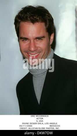 30. November 2000 - göttliches DESIGN GALA LOS ANGELE - ERIC MCCORMACK. SCHAUSPIELER. S, USA. GÖTTLICHEN PLAN GALA, LOS ANGELE.30/11/2000.BD35E22C. CREDIT: (Kredit-Bild: © Globe Photos/ZUMAPRESS.com) Stockfoto