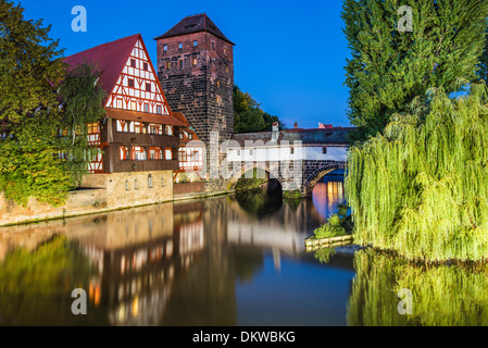 Nürnberg-Stadtbild-Panorama. Stockfoto