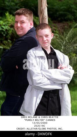 12. Mai 2000 - GREG MCLANE & CHRIS BEATTIE.'' REIN BELTER'' CANNES.12/05/2000.Z52C19C. CREDIT: (Kredit-Bild: © Globe Photos/ZUMAPRESS.com) Stockfoto