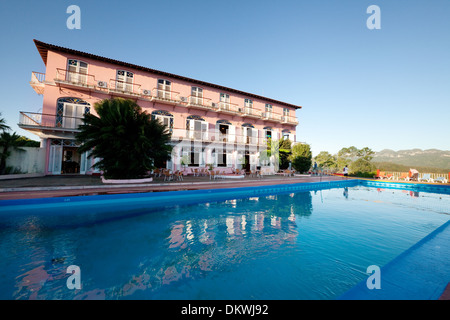 Hotel Los Jazmines, mit Blick auf Vinales Tal, Vinales, Kuba, Caribbean Stockfoto