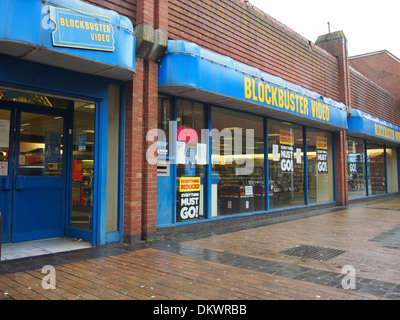 Ein High Street-Blockbuster Video-store Stockfoto