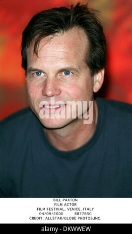 4. September 2000 - Filmfestival, Venedig, Italien - BILL PAXTON. FILM-SCHAUSPIELER. FILM FESTIVAL, VENEDIG, ITALY.04/09/2000.BB77B5C. CREDIT: (Kredit-Bild: © Globe Photos/ZUMAPRESS.com) Stockfoto