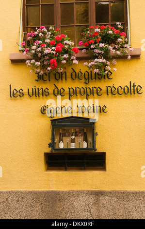 Elk213-2478v Frankreich, Elsass, Niedermorschwihr, Gebäude detail Stockfoto