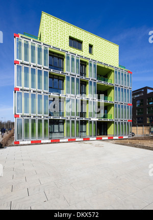 BIQ, Algen, Gebäude, IBA, Internationale Bauausstellung, Wilhelmsburg, Hamburg, Deutschland Stockfoto