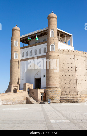 Eingang der Arche Festung, Registan-Platz, Buchara, Usbekistan Stockfoto