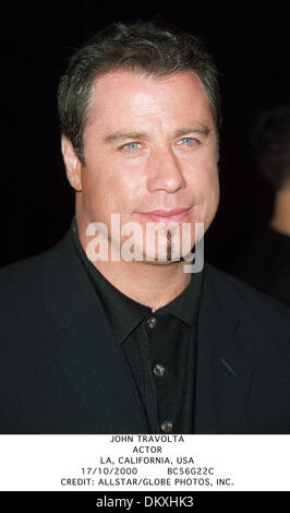 17. Oktober 2000 - LA, Kalifornien, USA - JOHN TRAVOLTA. SCHAUSPIELER. LA, KALIFORNIEN, USA.17/10/2000.BC56G22C. CREDIT: (Kredit-Bild: © Globe Photos/ZUMAPRESS.com) Stockfoto