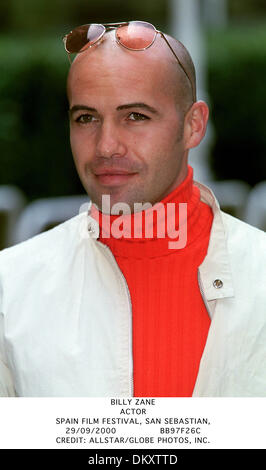 29. September 2000 - Filmfestival, SAN SEBASTIAN - BILLY ZANE. SCHAUSPIELER. Spanien. FILMFESTIVAL, SAN SEBASTIAN,.29/09/2000.BB97F26C. CREDIT: (Kredit-Bild: © Globe Photos/ZUMAPRESS.com) Stockfoto