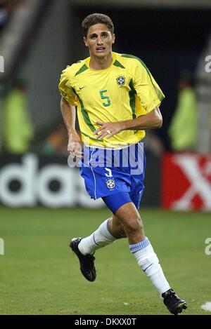 19. April 1942 - Brasilien V Belgien - EDMILSON. Brazilien. GROßER SCHWAN STADION, NIIGATA, JAP. BRASILIEN V BELGIUM.17/06/2002.DI3718. K47872. WELT CUP PREWIEW 2006. (Kredit-Bild: © Globe Photos/ZUMAPRESS.com) Stockfoto