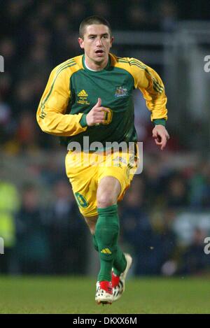 19. April 1942 - ENGLAND V Australien - HARRY KEWELL. AUSTRALIEN & LEEDS UNITED FC. UPTON PARK, LONDON, ENGLAND. ENGLAND V AUSTRALIA.12/02/2003.DIC11555. K47872. WELT CUP PREWIEW 2006. (Kredit-Bild: © Globe Photos/ZUMAPRESS.com) Stockfoto