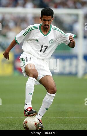 19. April 1942 - Kamerun V SAUDI Arabien - IBRAHIM AL SHAHRANI. Saudi-Arabien. SAITAMA STADIUM, SAITAMA, JAPA. KAMERUN V SAUDI ARABIA.06/06/2002.DIB5181. K47873. VORSCHAU WM 2006. (Kredit-Bild: © Globe Photos/ZUMAPRESS.com) Stockfoto