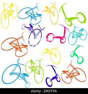 Hintergrund mit Fahrrädern Stock Vektor