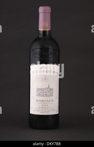 Eine Flasche französischen Wein Chateau Lascombes Grand Cru Classe Margaux 2004 Bordeaux Rot Stockfoto