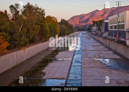 Los Angeles River, Studio City, Los Angeles, Kalifornien, USA Stockfoto