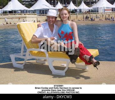 22. Mai 2001 - 5/13/2001.Brian Conley und Kelly Harrison in Cannes, ...die dort neue Film Traum... CREDIT: (Kredit-Bild: © Globe Photos/ZUMAPRESS.com) Stockfoto