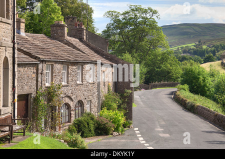 Das Dorf Muker, Swaledale, Yorkshire Dales, England. Stockfoto