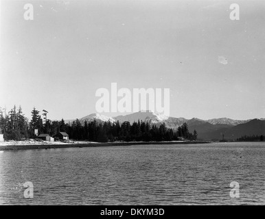 Wrangell Narrows, Alaska. Ansicht zeigt Bohrarbeiten bei Green Rocks aus Wanagan am Ende der Straße, etwa ein... 298798 Stockfoto