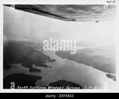 Wrangell Narrows, Alaska. Ansicht Eingang Süden, Wrangell Narrows. 19. Juli 1931. 298781 Stockfoto