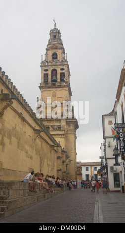 Glockenturm für das Minarett, Mezquita (Moschee-Kathedrale), Córdoba, Andalusien, Spanien. AKA "große Moschee von Cordoba". Stockfoto