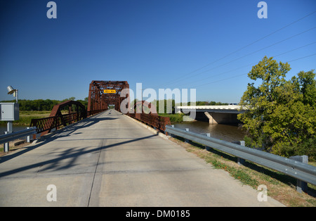 Overholser Seebrücke, westlich von Oklahoma City an der alten Route 66 Stockfoto