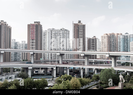 Nanpu-Brücke, Nanshi, Shanghai, China Stockfoto