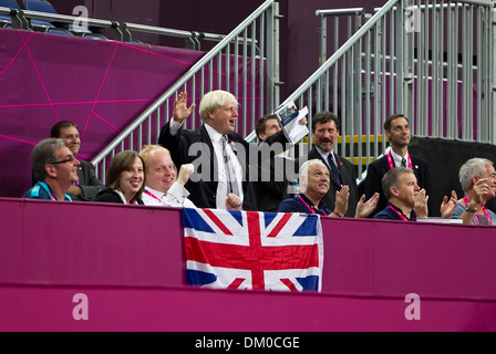 Londoner Bürgermeister Boris Johnson-Uhren Team GB China London Paralympischen Spiele 2012 - Rollstuhl-Basketball - Rth Greenwich übernehmen Stockfoto