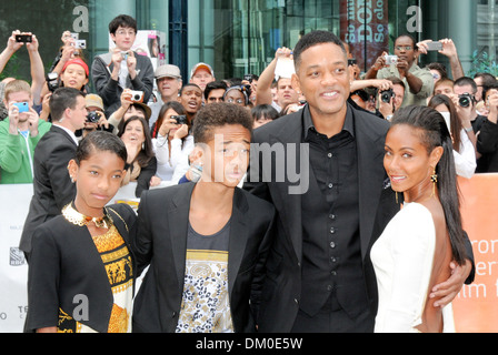 Willow Smith Jaden Smith wird Smith und Jada Pinkett Smith 2012 Toronto Filmfestival - "frei Angela und alle politischen Stockfoto