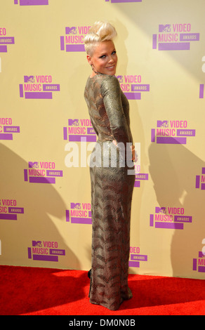 Rosa statt aka Alecia Moore 2012 MTV Video Music Awards im Staples Center Ankünfte Los Angeles, Kalifornien, USA - 06.09.12 Stockfoto