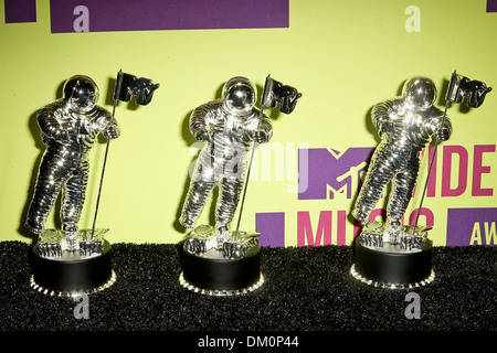 Ambiente 2012 MTV Video Music Awards statt im Staples Center Presse Raum Los Angeles, Kalifornien, USA - 06.09.12 Stockfoto