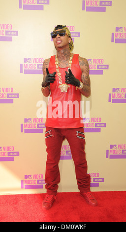 Rapper Tyga 2012 statt MTV Video Music Awards im Staples Center Ankünfte Los Angeles, Kalifornien, USA - 06.09.12 Stockfoto