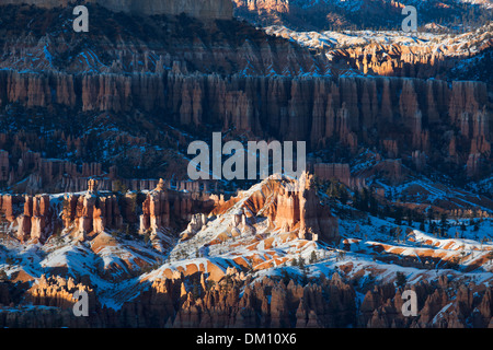 letztes Licht auf die Hoodoos Bryce Canyon, Utah, USA Stockfoto