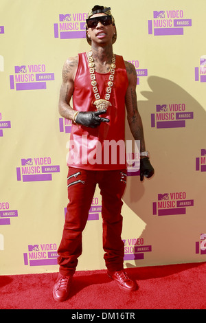 Tyga 2012 MTV Video Music Awards statt im Staples Center - Ankünfte Los Angeles Kalifornien - 06.09.12 Featuring: Tyga wo: Stockfoto