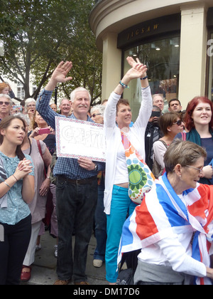 Atmosphäre die 2012 Olympischen Feier Parade London, England - 10.09.12 Stockfoto