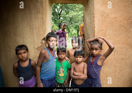 Kinder im Bundesstaat Bihar, Indien. Stockfoto