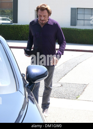 Johnny Hallyday besucht Sunset Plaza Los Angeles, Kalifornien - 10.09.12 Stockfoto