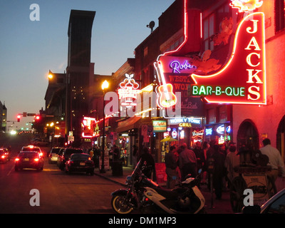 Außenseite des Honky Tonk bar namens Jack Bar-B-Que, Nashville TN Stockfoto