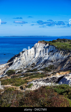 Gay Head Klippen, Moshup Beach, Aquinnah, Martha's Vineyard, Massachusetts, USA Stockfoto