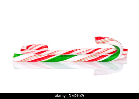 Traditionellen Weihnachtsplätzchen Stöcke. Isoliert auf weißem Hintergrund Stockfoto