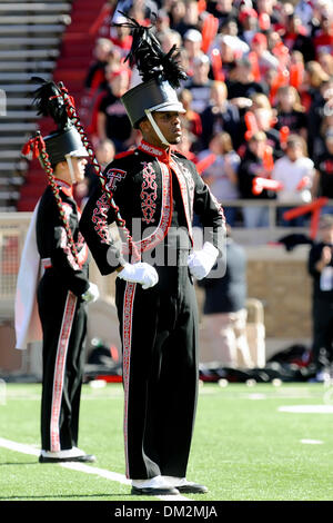 Mitglieder des Going Band der Raider Land unterhalten als ein Teil der pregame Unterhaltung als die Texas Tech Red Raiders zu einem 41-13 Sieg über Oklahoma Sooners AT&T Jones Stadium in Lubbock, Texas kreuzte. (Kredit-Bild: © Steven Leija/Southcreek Global/ZUMApress.com) Stockfoto