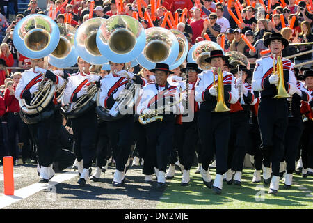 Mitglieder des Going Band der Raider Land unterhalten als ein Teil der pregame Unterhaltung als die Texas Tech Red Raiders zu einem 41-13 Sieg über Oklahoma Sooners AT&T Jones Stadium in Lubbock, Texas kreuzte. (Kredit-Bild: © Steven Leija/Southcreek Global/ZUMApress.com) Stockfoto