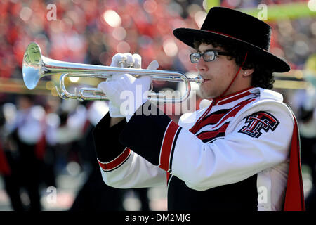 Mitglieder des Going Band der Raider Land unterhalten als ein Teil der pregame Unterhaltung als die Texas Tech Red Raiders zu einem 41-13 Sieg über Oklahoma Sooners AT&T Jones Stadium in Lubbock, Texas kreuzte. (Kredit-Bild: © Steven Leija/Southcreek Global/ZUMApress.com) Stockfoto