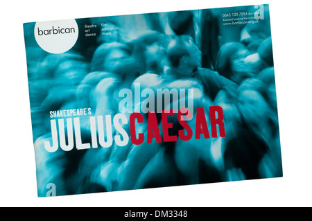 Programm zur Herstellung von Julius Caesar von William Shakespeare am The Barbican 2005. Stockfoto