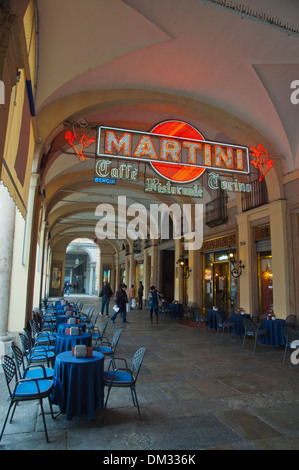 Caffe Torino grand Café außen Piazza San Carlo Platz Turin Stadt Piedmont Region Nord Italien Mitteleuropa Stockfoto