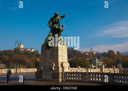 Ponte Umberto ich (1907) Turin Stadt Piedmont Region Nord Italien Mitteleuropa zu überbrücken Stockfoto