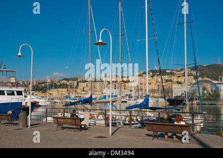 Porto Antico der alten Hafen Genua Ligurien Italien Europa Stockfoto