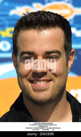 21. April 2001 - 14. KIDS' CHOICE AWARDS. BARKER AUFHÄNGER SANTA MONICA CA... CARSON DALY. FITZROY BARRETT / 21.04.2001 K21589FB (D) (Kredit-Bild: © Globe Photos/ZUMAPRESS.com) Stockfoto