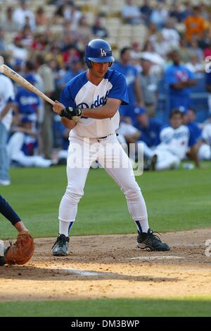 10. August 1902 - Los Angeles, Kalifornien - HOLLYWOOD Sterne Baseball-Spiel. IM DODGER STADIUM IN LOS ANGELES, KALIFORNIEN. DAVID ARQUETTE. FITZROY BARRETT / 10.08.2002 K25794FB (D) (Kredit-Bild: © Globe Photos/ZUMAPRESS.com) Stockfoto