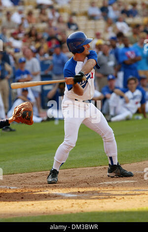 10. August 1902 - Los Angeles, Kalifornien - HOLLYWOOD Sterne Baseball-Spiel. IM DODGER STADIUM IN LOS ANGELES, KALIFORNIEN. DAVID ARQUETTE. FITZROY BARRETT / 10.08.2002 K25794FB (D) (Kredit-Bild: © Globe Photos/ZUMAPRESS.com) Stockfoto